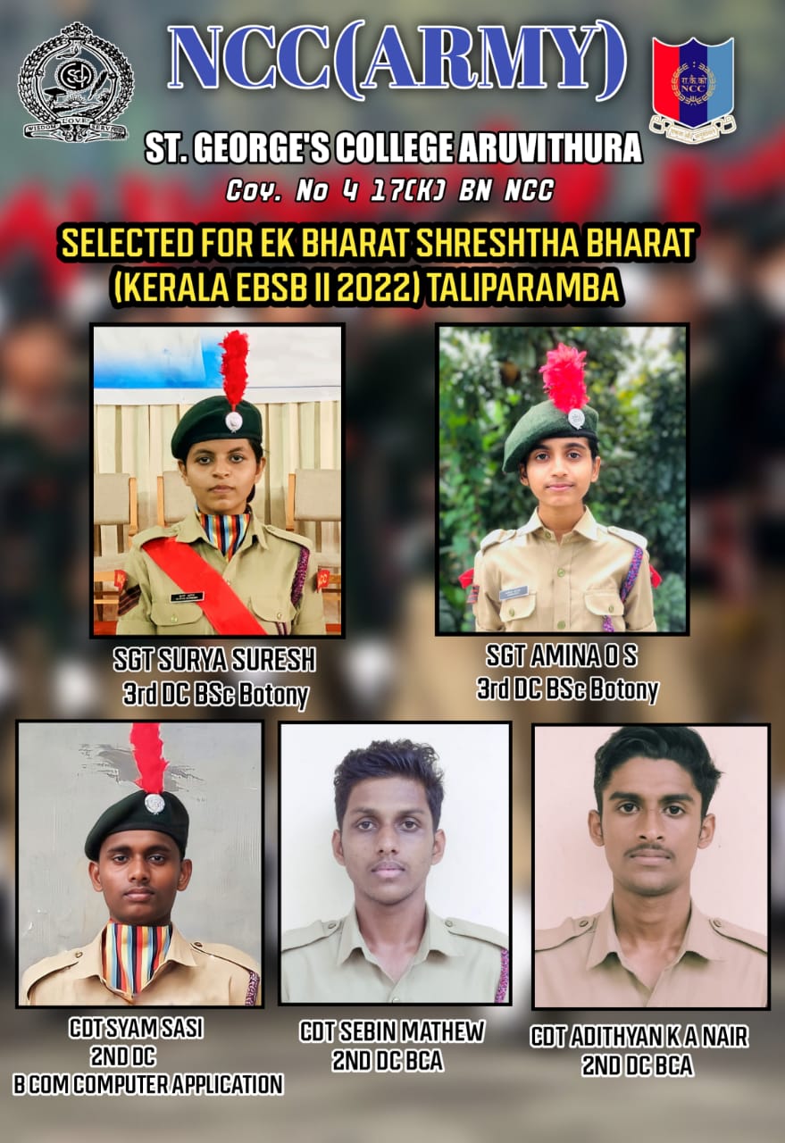 NCC Cadets Selected for Ek Bharat Shreshta Bharat (Kerala EDSB II 2022) 